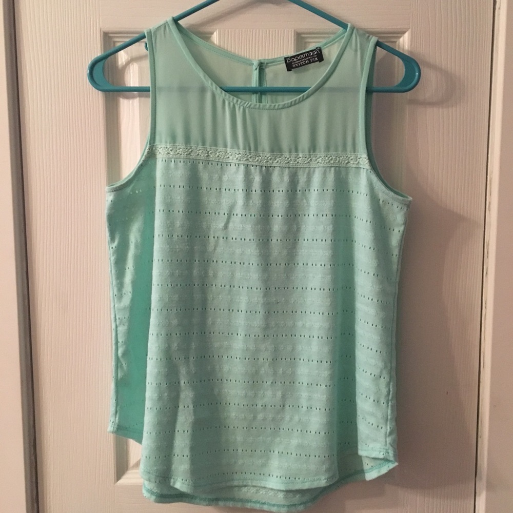 Papermoon Lucy Sheer Yoke Knit Tank